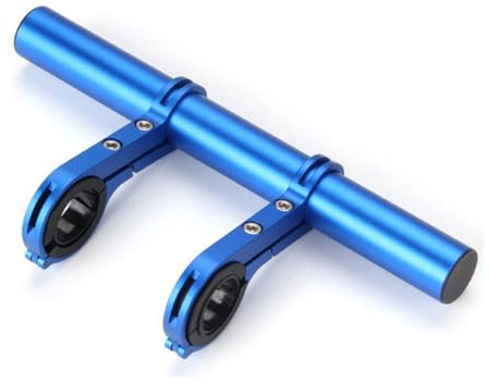 XBERSTAR Extensor de manillar de bicicleta para Xiaomi M365 Scooter Soporte de aluminio Soporte de extensión de doble abrazadera para Xiaomi M365 Scooter Accesorios (Azul)