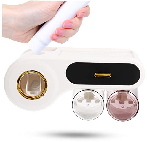 SWOOMEY Organizer Da Bagno Muro Inossidabile Portaspazzolino e Dentifricio Design Salvaspazio Per Casa e Famiglia Di Tazze Elegante