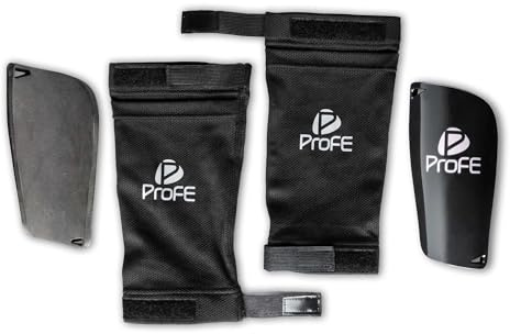 ProFE® Mini Fußball Schienbeinschoner - Ultraleicht & dünn - Mini Shin Guard Pads mit Halter - für Training & Spiel -Shienbeinschutz für Damen, Herren & Kinder