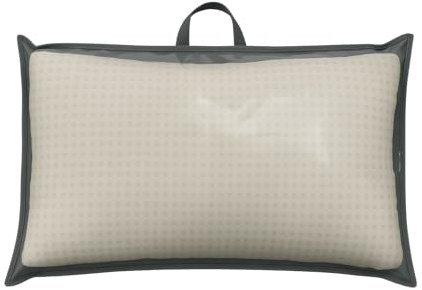 Gef Medica® Custodia Porta Cuscino 81×51 cm con Zip – 2 Pezzi Grigio – Busta Salvaspazio con Manico in TNT per Cuscini, Trapunte o Biancheria