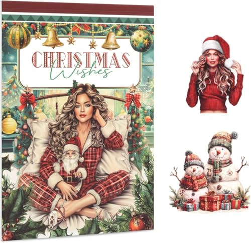 Lychii Christmas Scrapbooking-Aufkleber, 209 gestanzte Journaling-Aufkleber, Ästhetisches Planer-Zubehör für Bullet-Journals, Kartenherstellung & Collagen
