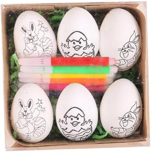 SUIOPPYUW Befüllbare DIY Ostereier als Korbfüller für Osterkörbe, Partygeschenke und Karnevalspreise. Blanko Eier