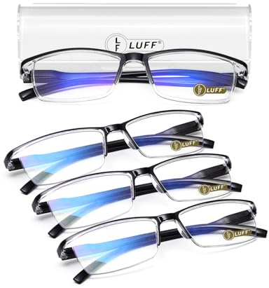 LUFF 4Pcs Anti-Blue-Ray-Lesebrille Tragbare Ultraleichtleser