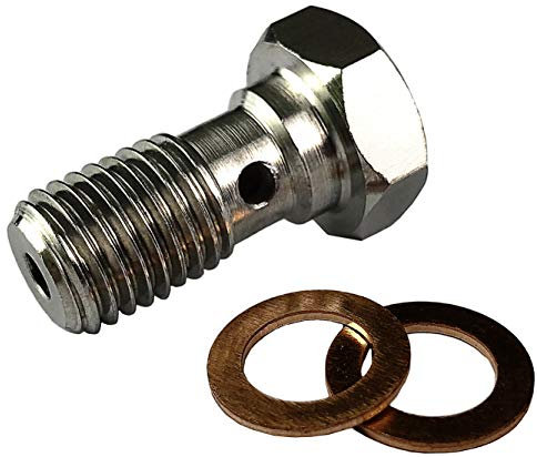 Edelstahl M12 x 1,25 Banjo-Bolzen Bremsleitung Armaturen Adapter M12 metrisches Gewinde Single Banjo Bolt Universal