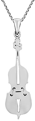 AeraVida Pendentif en argent sterling 925 avec pendentif en forme d'orchestre, violon ou violoncelle - Inspiré de la musique - Style décontracté et tendance