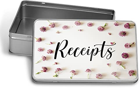 Endless Prints Receipt Tin Safe Metal Storage Tin Box