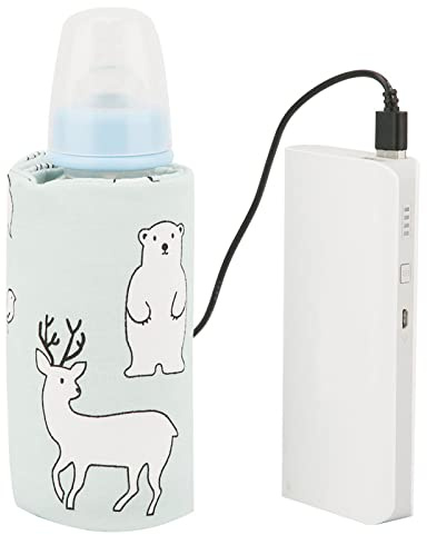 Sxhlseller Tragbarer Flaschenwärmer, USB-Babyflaschenwärmer für Muttermilch, Milchwärmer, Isolierungsthermostat für Reisen