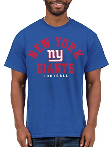Junk Food NFL Classic Team Logo T-Shirt - Herren & Damen, Blau, 3XL, Kurzarm, Unisex, NFL, American Football, New York Giants