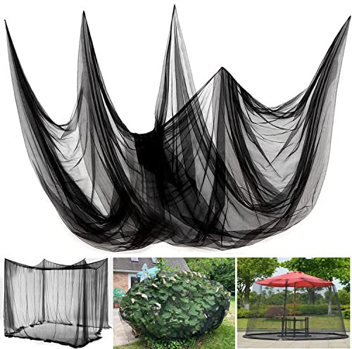 Moskitonetz, 90 x 30 m, schwarzes Vogel-Gartennetz, Netz, Barriere, Jagd, Pflanzenschutznetz, Insektennetz für Balkon, Wohnungen, Garten, Terrasse