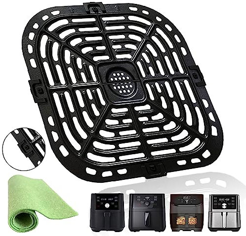 Chengziyue 6QT Air Fryer Tray for Instants Pot Vortex Plus 6 in 1 6QT XL Air Fryers, Premium Grill Pan Crisper Plate Grate Grid Rack Shelf for Gourmias GAF680/GAF685 6QT Air fryer, Nonstick