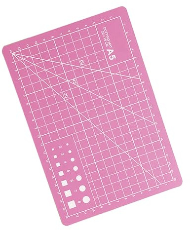 Cutting Mat, A5 PVC Craft Mat Self Healing Cutting Board for Fabric DIY Craft Sewing Quilting - Pink