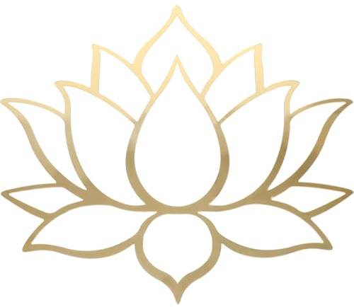 UPKOCH Lotus Wandtattoo Spiegel Aufkleber 3D Acryl Wanddekoration Selbstklebend Für Wohnzimmer Schlafzimmer Yoga Mandala Hindu Kunst 12X10 Zoll