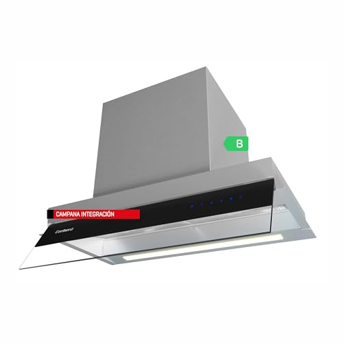 Corberó - Campana Extractora Grupo filtrante MARA6075X | 60cm, 750 m3/h, 3 Velocidades, Filtros Aluminio y Carbón, B, Inox