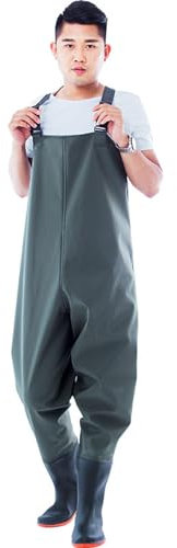 Wansiman Wathose Anglerhose,Wathose Damen,rutschfest Wathosen,Angelhose bis Brust,Jagd Wathosen,Fischerhose,Mit rutschfesten Stiefeln,wasserdichte,Atmungsaktive,Für Angeln,Bauernhöfe,Bauarbeiten