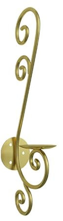 Kerzenhalter Wand Kerzenhalter, geometrisch, rund, lackiert, Wand-Kerzenhalter, dekorative Wand-Kerzenhalter (Color : Gold, Size : 39x12cm)