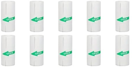 Thermodruckpapier, weiß, selbstklebend, 57 mm, Etikettenaufkleber, Foto for kabelloses Foto, tintenloses Mini-Druckerpapier Thermopapier (Color : 10pcs Self-adhesive)