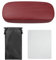 DHSBGWSX 1 custodia per occhiali con venature in mogano, 1 custodia nera, 1 panno per occhiali grigio scamosciato, scatola per occhiali, custodia protettiva per occhiali da sole, Colore: rosso, Taglia