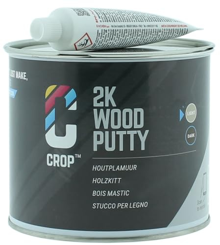 CROP 2K Holzspachtel - Beige - Dose - Füllt, glättet & formt Holzflächen - 750 ML