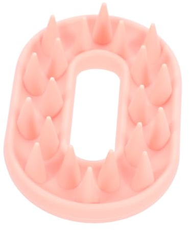 Silikon Shampoo Massagebürste für Kopfhaut, Rosa | Ergonomische Form, Tiefenmassage und Peeling Beim Waschen, für Erwachsene