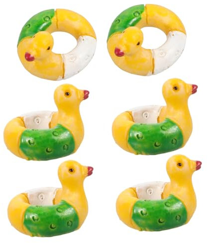Gogogmee 6 Stück Rettungsring Ornamente Schwimmringe Modelle Schwimmring Requisiten Mini Requisite Mini Schwimmringe Puppenhaus Zubehör Mini Dekorationen Mini