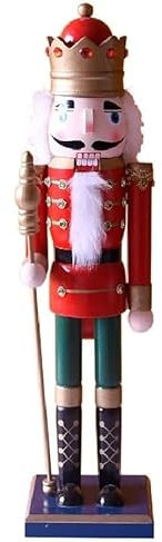 YangHaoDiSY Soldado cascanueces de Navidad de 50 cm, cascanueces de madera, decoraciones navideñas para chimenea, cascanueces decoración navideña
