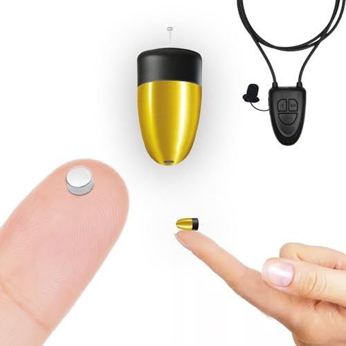 Pinganillosocultos Pinganillo Examenes Bluetooth Oculto - Écouteur Espion Invisible Sans Fil Copier Examen. (Micromini + Micronano + V4, Noir avec Microphone)