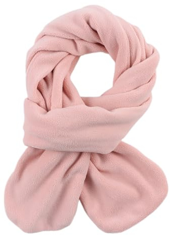 Zsedrut Toddler Winter Scarf Girls Fleece Neck Warmer Solid Color Warm Scarves (Pink, 2-8Y)