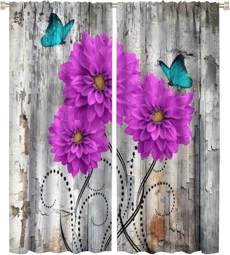 3D Schattierung Vorhänge - 150X166 cm (B + H) Blumentier Schmetterling Gardinenschal Vorhang Für Wohnzimmer Schlafzimmer Schlaufenschal Isolierung Lärmminderung Mädchen Raumdekoration - Vor-661521183