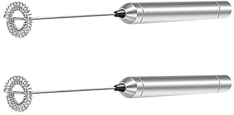 MRNHA 2X Electric Milk Frother Rod Stainless Steel Handheld Milk Frother Frother Battery Operation