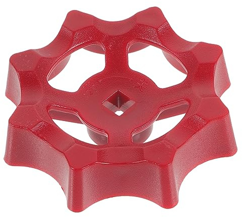 AUTSUPPL Duscharmaturgriff Abs Ventilgriff Rot 6x6cm Absperrventil Handrad Schlauchradgriff Außengriff Ersatzgriff für Wasserhahn