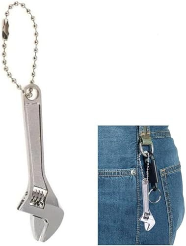 Czhotg Chiave inglese aperta da 6,3 cm, chiave inglese regolabile per riparazione, mini utensili manuali professionali piccoli utensili a mano, accessori universali per portachiavi, portachiavi per