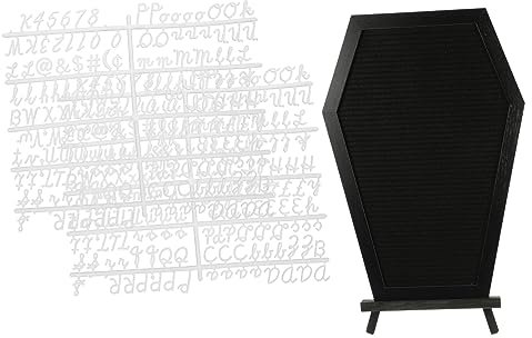 UKCOCO 1Satz Sargförmiges Memoboard mit DIY Briefbrett für Halloween Dekoration Stabiler Holzrahmen Vielseitig Einsetzbar für Kreative Botschaften