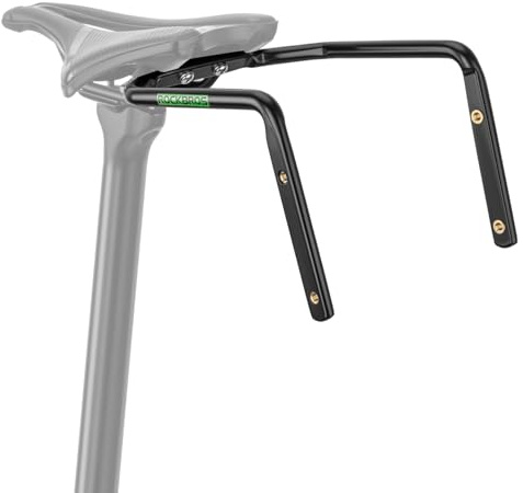 ROCKBROS Stabilisatorhållare för sadelväska, cykelflaskhållare med hål för cykelförpackning, aluminiumflaskbur svart