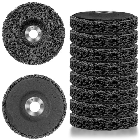 10 Pcs Strip Discs 115mm, Stripping Wheel for Angle Grinder Paint Removal | High-Speed Polishing; Open Nylon Mesh Design; Effective Remove Paint, Rust, Coating, Welds, Oxidation