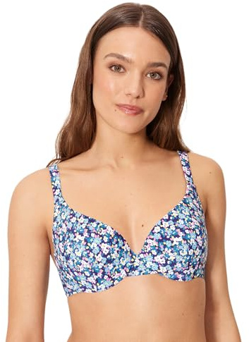 YSABEL MORA. Top Bikini Liberty Copa B. Top Bikini con Aro Y Relleno. Tirantes Regulables para Mayor Comodidad. Combínalo con Braga A Juego para Look Completo .Colección Flowers.
