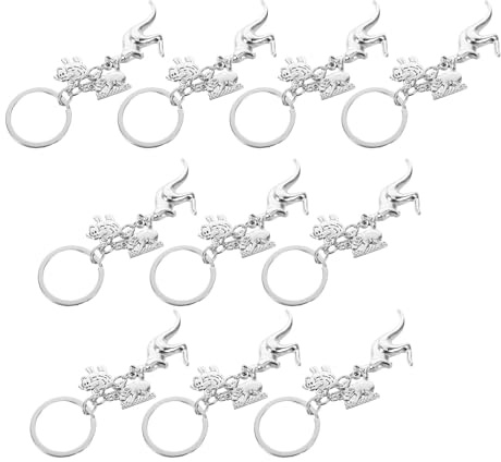 MAGICLULU 10 Pezzi Portachiavi Australia Animali Selvatici in Lega Argento, Portatile e Compatibile, per Viaggi e Registrazione in Hotel