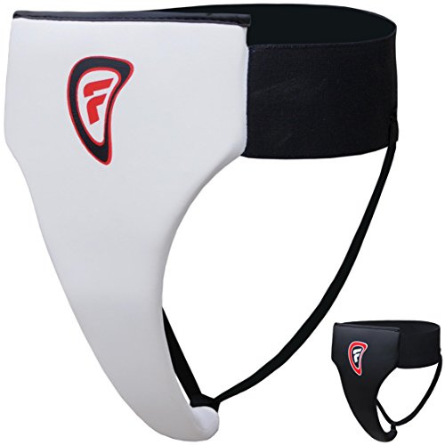 Farabi Sports Female Ladies Groin Guard Protector Kickboxing Mix Martial Arts Womens (L/XL, White)