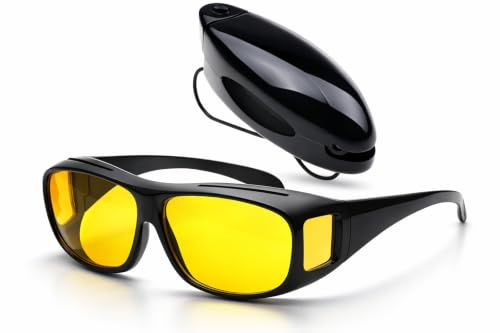 Saulmann ► Kontrast Fahrbrille mit UV-Schutz gegen blendendes Licht und Antireflexbeschichtung. Blendschutzbrille mit hoher Kontrastverstärkung für scharfes Sehen bei schwierigem Licht.