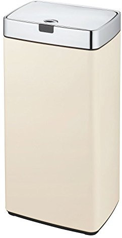 Dihl 45L Iris Cream with Chrome Lid Rectangle Stainless Steel Auto Touchless Hands-Free Sensor Kitchen Waste Dust Bin Automatic Motor