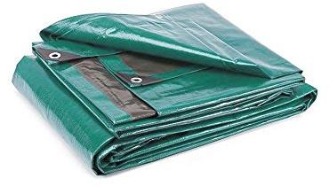 XONE Telo occhiellato Extra-Pesante 6x8mt 180g/mq, Super-Resistente, in polietilene antistrappo, Occhielli in Alluminio, Impermeabile con Corda di Rinforzo sui Bordi
