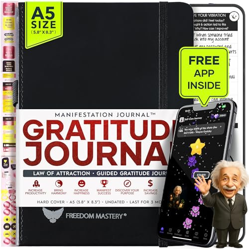 Gratitude Journal - Life & Goal Planner, a 90 Day Journey Creating Your Dream Life – Persönliches Dankbarkeits-Tagebuch, Wochenerfolgsplaner, Visionboard & Organizer + Planer-Aufkleber, undatiert