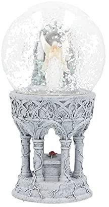 Nemesis Now Schneekugel Love Remains Anne Stokes, 18,5 cm, Harz, Glas, Wasser, elfenbeinfarben
