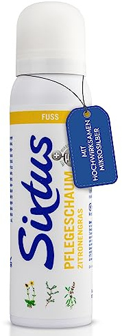 Sixtus Fuß Pflegeschaum mit zartem Zitronengras-Duft, Fußschaum für die Fußpflege, 100ml