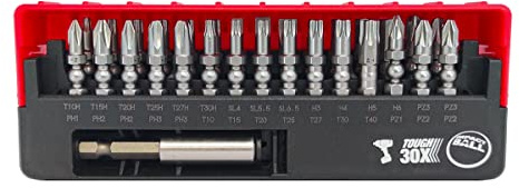 VESSEL Jeu de 30 embouts vissage Torsion type Impact Ball + porte embout