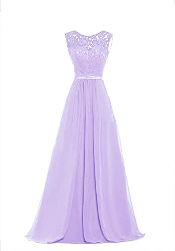 Lecureler Illusion Lace Prom Bridesmaid Dress