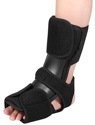 FARUTA Férula de noche para fascitis plantar, soporte ortopédico ajustable, elástico dorsal nocturna, soporte para pie y tobillo para pie derecho o izquierdo (color: como se muestra)