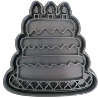 The Cookie Cutter Hub 10 cm di compleanno torta biscotto stampino e goffratura coordinata per biscotti biscotti argilla cottura decorazione