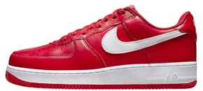 NIKE Air Force 1 '07 Sneaker Uomo, Rosso Bianco, 45 EU