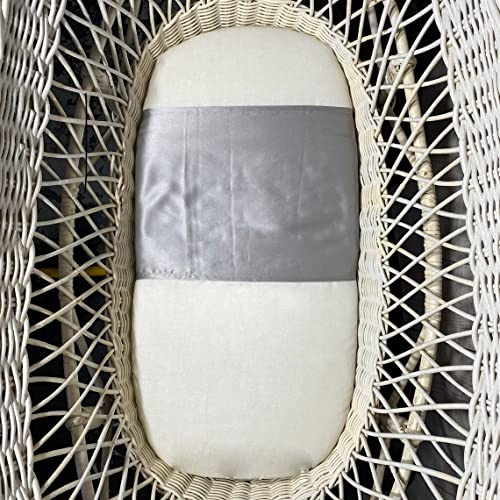 Cozysilk 100% seda de morera para moisés/cuna, sábana de seda de moisés/cuna, moisés de seda para bebé, no más cabeza de cama y puntos calvos de bebé, gris
