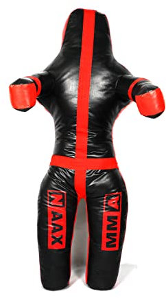 NAAX Muñeco de boxeo para artes marciales mixtas, de judo, de lucha libre, con posición de pie, de JIU Jitsu, para entrenamiento de defensa personal, de vinilo, 180 cm, sin relleno